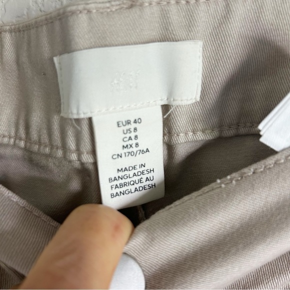 H&M Khaki Straight Leg Cargo Pants - Picture 2 of 9